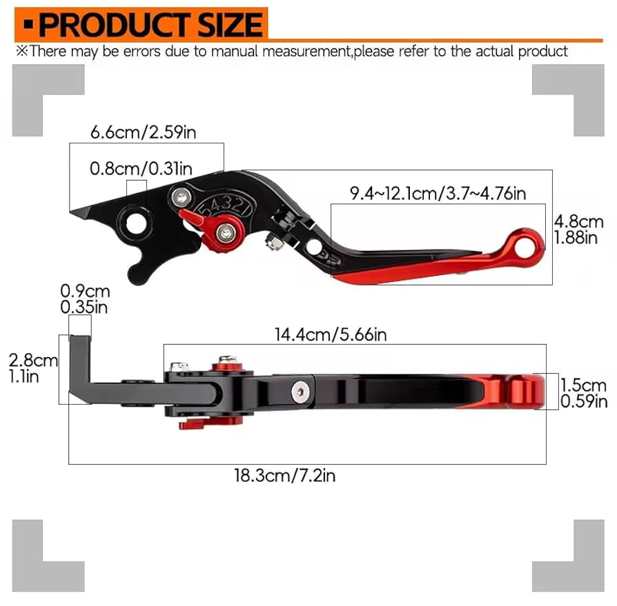 Amazon.com: KyChWeMg Motorcycle Brake Clutch Levers for